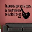 Wall decals with quotes - Wall decal Cualquira que sea la causa ... (Buda) decoration - ambiance-sticker.com