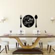 Wall decals for the kitchen - Wall decal Bon appetite plate - ambiance-sticker.com