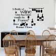 Wall decals for the kitchen - wall decal quote Kitchen A bottle of wine&#8203; - ambiance-sticker.com