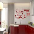 Wall decals for the kitchen - wall decal quote Kitchen A bottle of wine&#8203; - ambiance-sticker.com