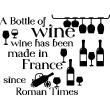 wall decal quote Kitchen A bottle of wine - ambiance-sticker.com