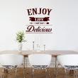 Wall decals for the kitchen - Wall decal Enjoy life it's delicious - ambiance-sticker.com