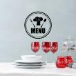 Wall decals for the kitchen - Wall decal Menu, fork, spoon and toque - ambiance-sticker.com