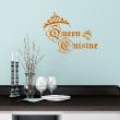 Wall decals for the kitchen - Kitchen wall decal Queen of the cuisine&#8203; - ambiance-sticker.com