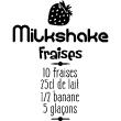Wall decals for the kitchen - Wall sticker recipe Milkshake Fraise - ambiance-sticker.com