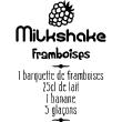 Wall decals for the kitchen - Wall decal kitchen recipe Milkshake Framboise - ambiance-sticker.com