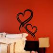 Bedroom wall decals - Wall decal Heart ribbon - ambiance-sticker.com