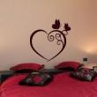 Bedroom wall decals - Wall decal Heart and butterflies - ambiance-sticker.com