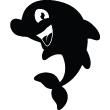 Bathroom wall decals - Wall decal Happy dolphin - ambiance-sticker.com