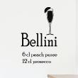 Wall decals for the kitchen - Wall decal cocktail Bellini - ambiance-sticker.com