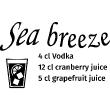 Wall decals for the kitchen - Wall decal cocktail Sea breeze - ambiance-sticker.com