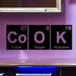 Wall decals for the kitchen - Wall decal Cook / periodic table elements - ambiance-sticker.com
