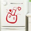 Wall decals for the kitchen - Wall decal apron with hearts - ambiance-sticker.com