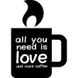 Wall decals for the kitchen - Wall decal coffee mug - ambiance-sticker.com