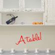 Wall decals for the kitchen - Wall decal Design A table - ambiance-sticker.com