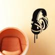 Wall decals music - Wall decal Headphones Design - ambiance-sticker.com