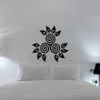 Wall decals design - Circular design and leaves - ambiance-sticker.com
