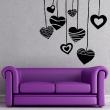 Love  wall decals - Wall decal Design pendant hearts - ambiance-sticker.com