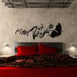 Animals wall decals - Design butterfly flower Wall decal - ambiance-sticker.com