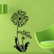Flowers wall decals - Wall decal Design Flowers with large leaves - ambiance-sticker.com