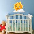 Wall decals for babies  Design sun and cloud wall decal - ambiance-sticker.com