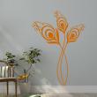 Flowers wall decals - Wall decal Design stems with buds and flowers - ambiance-sticker.com