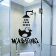 Bathroom wall decals - Wall decal Design washing - ambiance-sticker.com