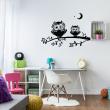 Animals wall decals - Two owls by night Wall decal - ambiance-sticker.com