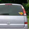 Car Stickers and Decals - Sticker Wallonia flag inside country shape - ambiance-sticker.com