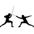 Sports and football  wall decals - Wall decal Duel in fencing - ambiance-sticker.com
