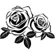 Wall sticker duet of roses - ambiance-sticker.com