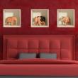 Wall decals for doors - Wall 3D elephants - ambiance-sticker.com