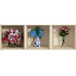 Wall decal effect 3D flowers - ambiance-sticker.com