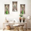Wall decals 3D - Wall decal 3D vases and white flowers - ambiance-sticker.com
