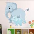 Wall decals kids - The elephant and his mother Wall sticker - ambiance-sticker.com