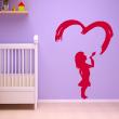 Wall decal Children painting a heart - ambiance-sticker.com