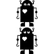 Wall decals for kids - Child lovers robots Wall decal - ambiance-sticker.com