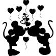 Wall decals for kids - Child mouse in love Wall sticker - ambiance-sticker.com