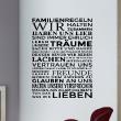 Wall decals with quotes - Wall decal Familienregeln II - ambiance-sticker.com