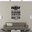 Wall decals with quotes - Wall decal Family rules do your best - decoration - ambiance-sticker.com