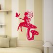 Figures wall decals - Wall decal Fairy sitting on a big mushroom - ambiance-sticker.com
