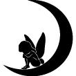 Wall decals for kids - Fairy and Moon wall decal - ambiance-sticker.com