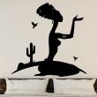 Animals wall decals - Wall sticker African woman on her knees - ambiance-sticker.com