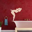 Bathroom wall decals - Wall decal Woman on diving board - ambiance-sticker.com