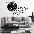 Flowers wall decals - Wall sticker flying leaves in the moonlight - ambiance-sticker.com