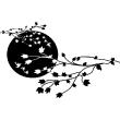 Flowers wall decals - Wall sticker flying leaves in the moonlight - ambiance-sticker.com