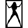 Figures wall decals - Wall decal girl in a frame - ambiance-sticker.com