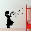 Wall decals for babies  Girl throwing leaves, Hearts wall decal - ambiance-sticker.com
