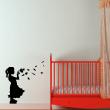 Wall decals for babies  Girl throwing leaves, apples wall decal - ambiance-sticker.com
