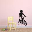 Figures wall decals - Wall decal Girl on a bicycle - ambiance-sticker.com
